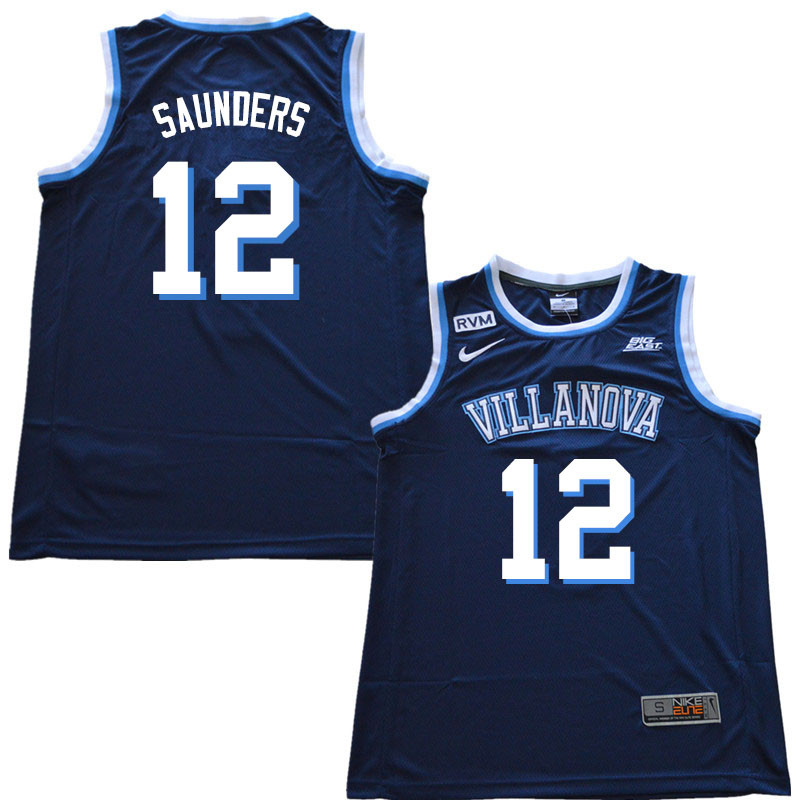 2018 Men #12 Tim Saunders Villanova Wildcats College Basketball Jerseys Sale-Navy